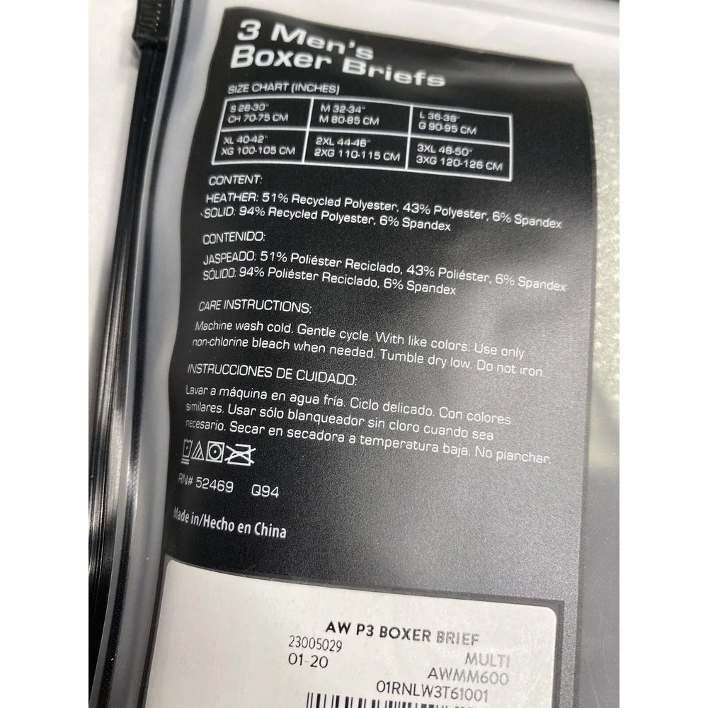 athletic works mens 3 pairs boxer briefs performance mesh size‎ small 28 30